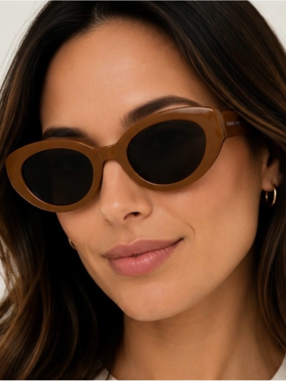 Derek Lam Brown Oval Sunglasses (Vesper)